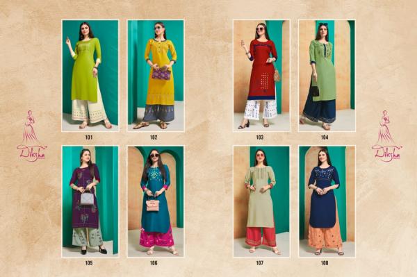 Diksha-Netra-1 Rayon Kurti With Plazzo Readymade Collection